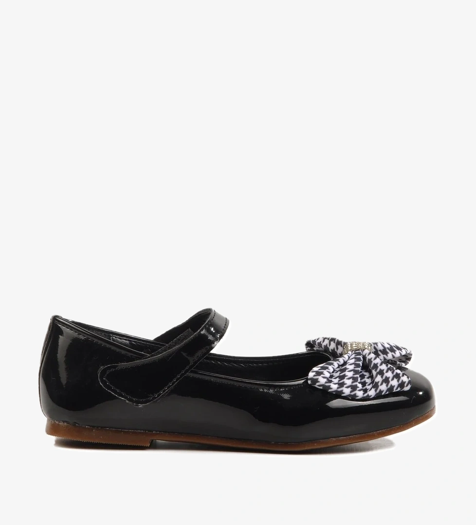 Aspor Kırmızı Rugan Kız Çocuk Fiyonk Kurdeleli Babet