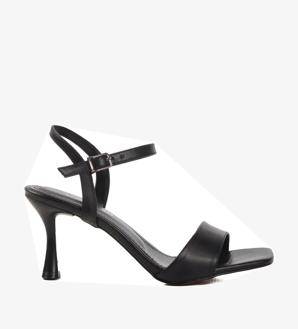 Aspor Siyah Kadın Topuklu Sandalet