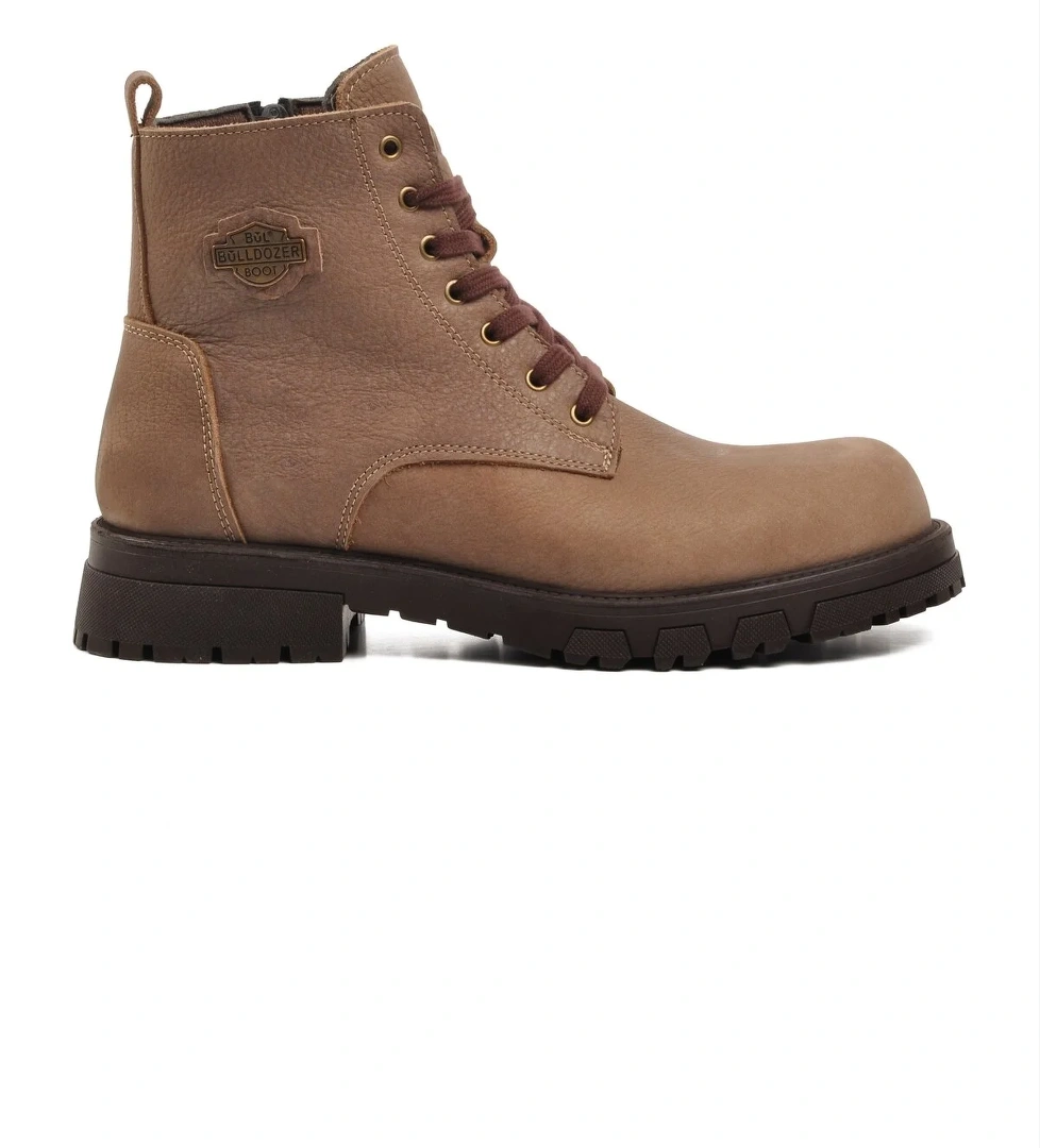 Bulldozer Vizon Nubuk Hakiki Deri Düz Erkek Bot model görseli