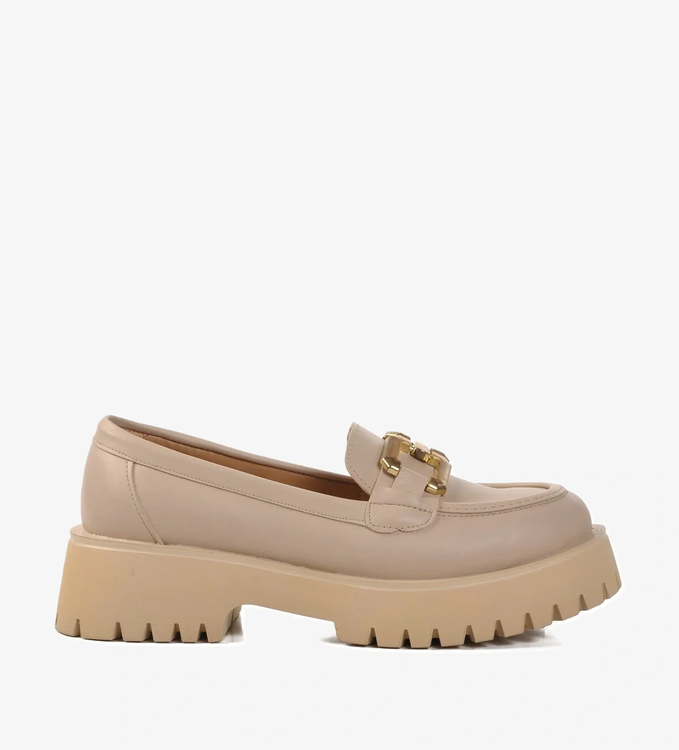 Aspor Bej Kadın Loafer Ayakkabı - Görsel 1