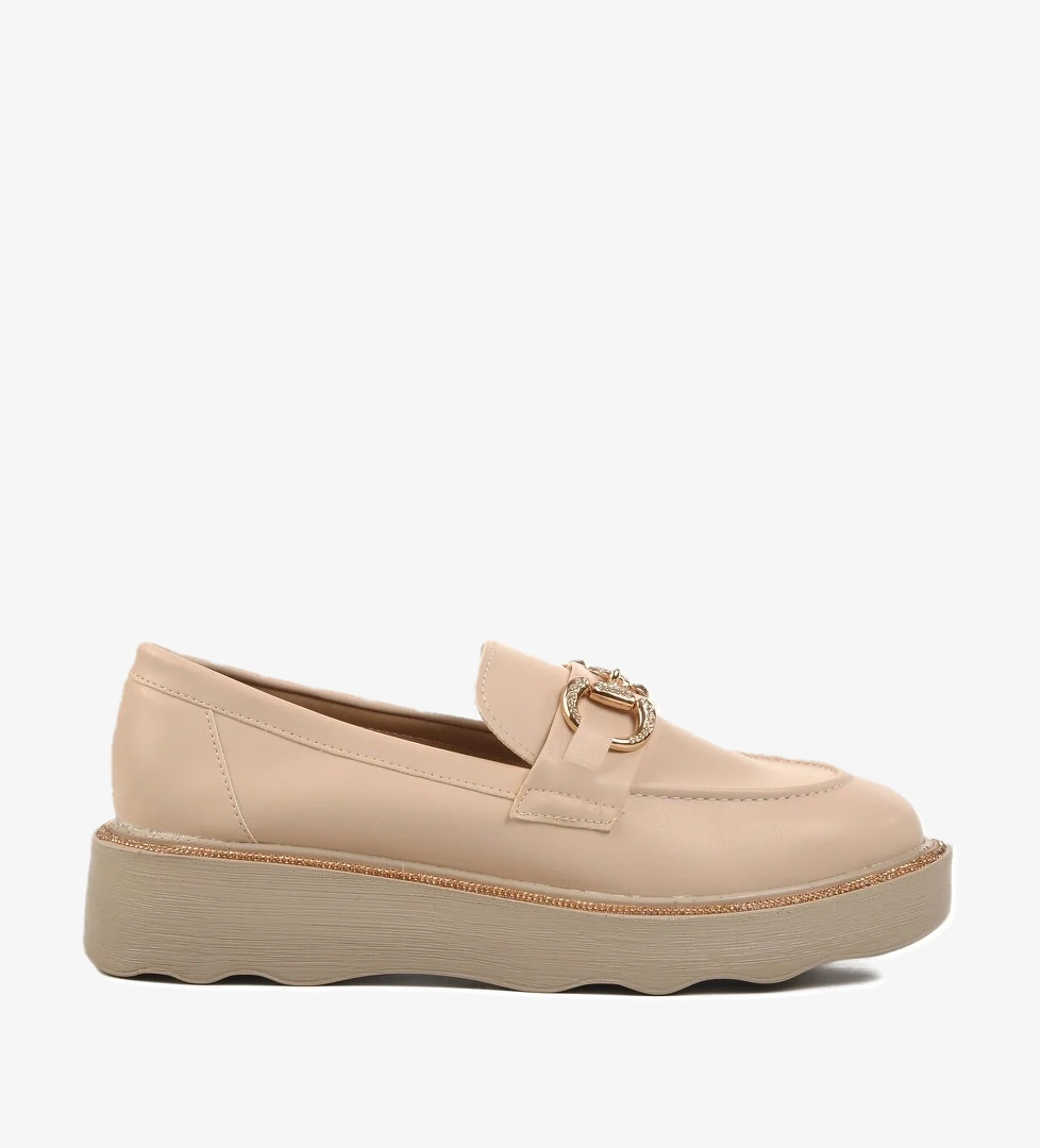 A Spor Aspor Bej Kadın Loafer Ayakkabı model görseli