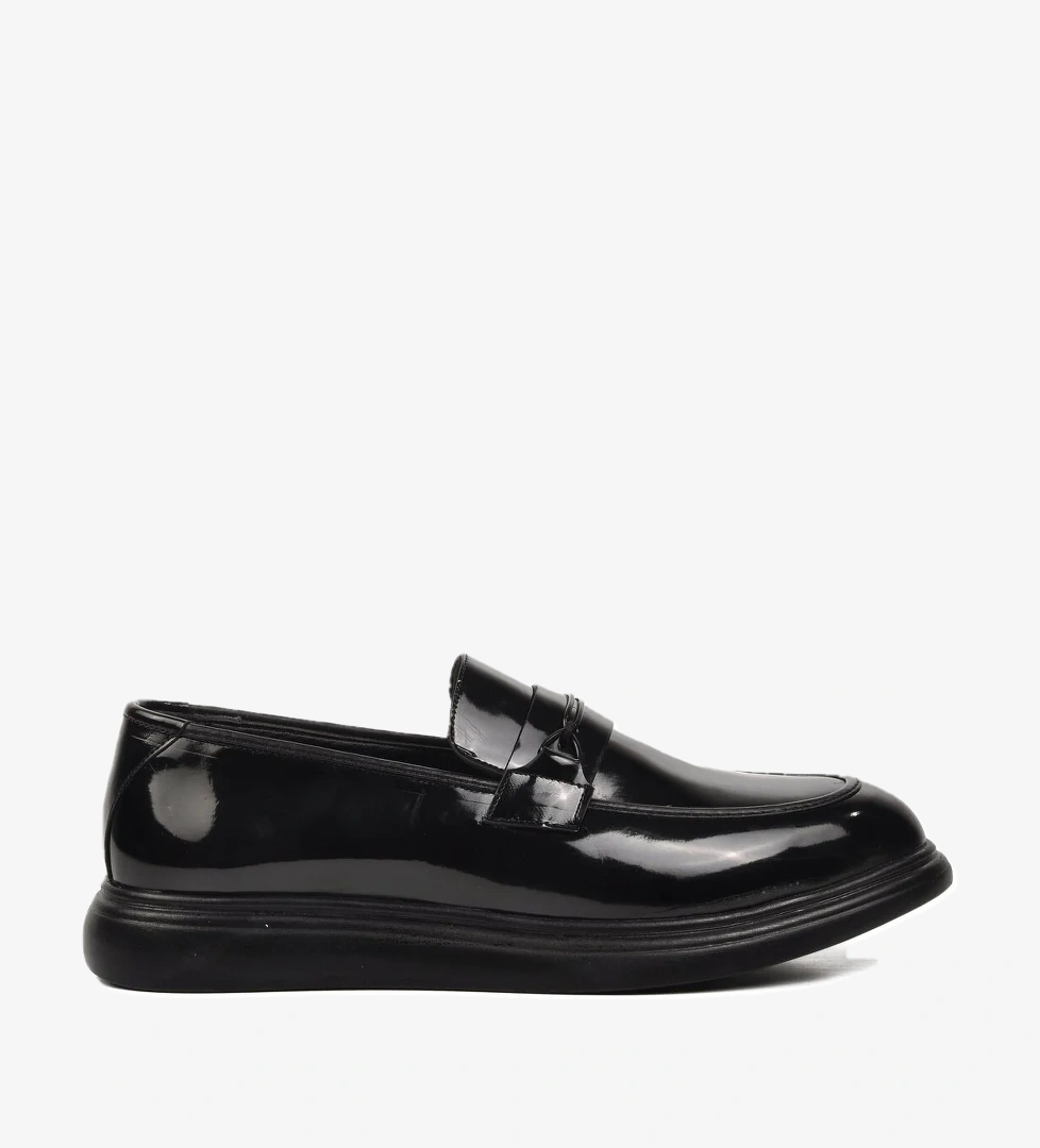 Aspor Siyah Rugan Erkek Loafer Ayakkabı - Görsel 1