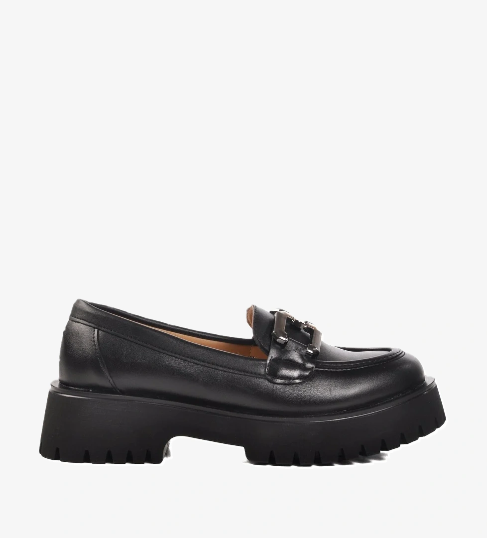 Aspor Siyah Kadın Loafer Ayakkabı - Görsel 1