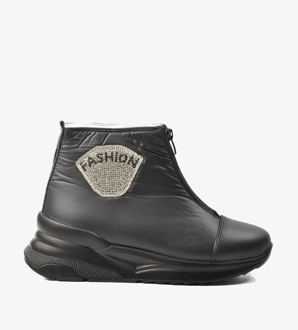 Aspor Siyah Dar Kalıp Kadın Kar Botu - Görsel 1