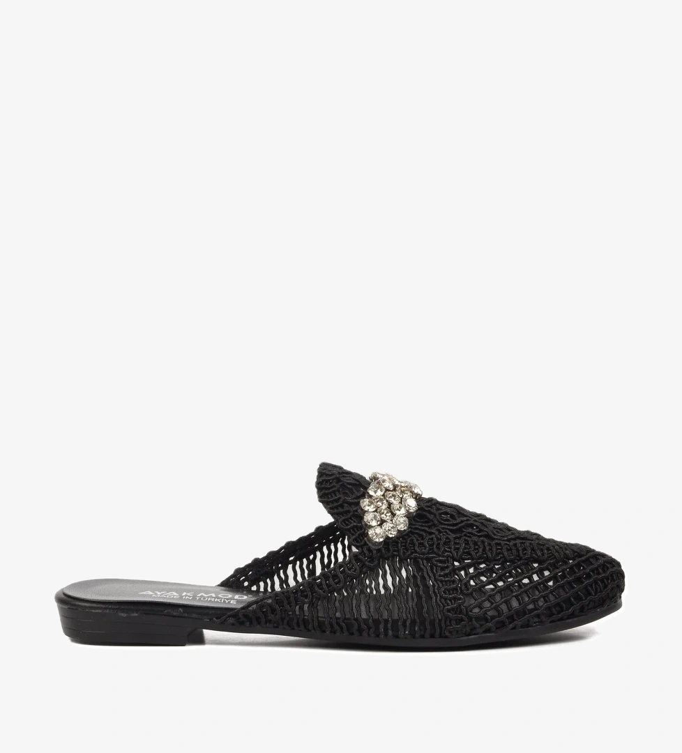 A Spor Aspor Siyah Kadın Ev Terliği model görseli