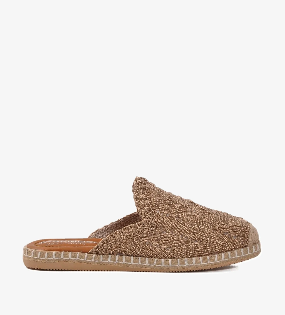 Aspor Taba Önü Kapalı Triko Kadın Ev Terliği - Görsel 1