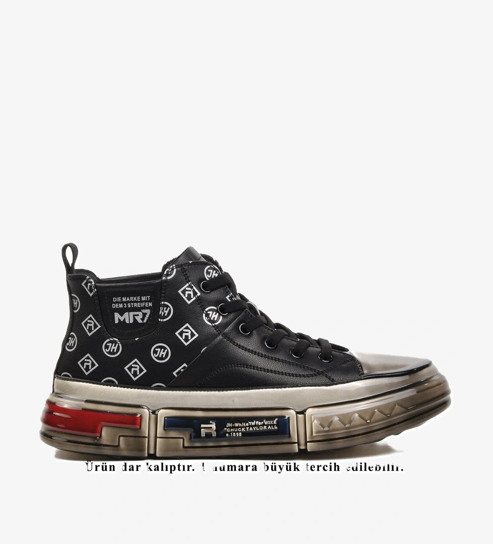 Siyah Erkek Hi Sneaker - Görsel 1