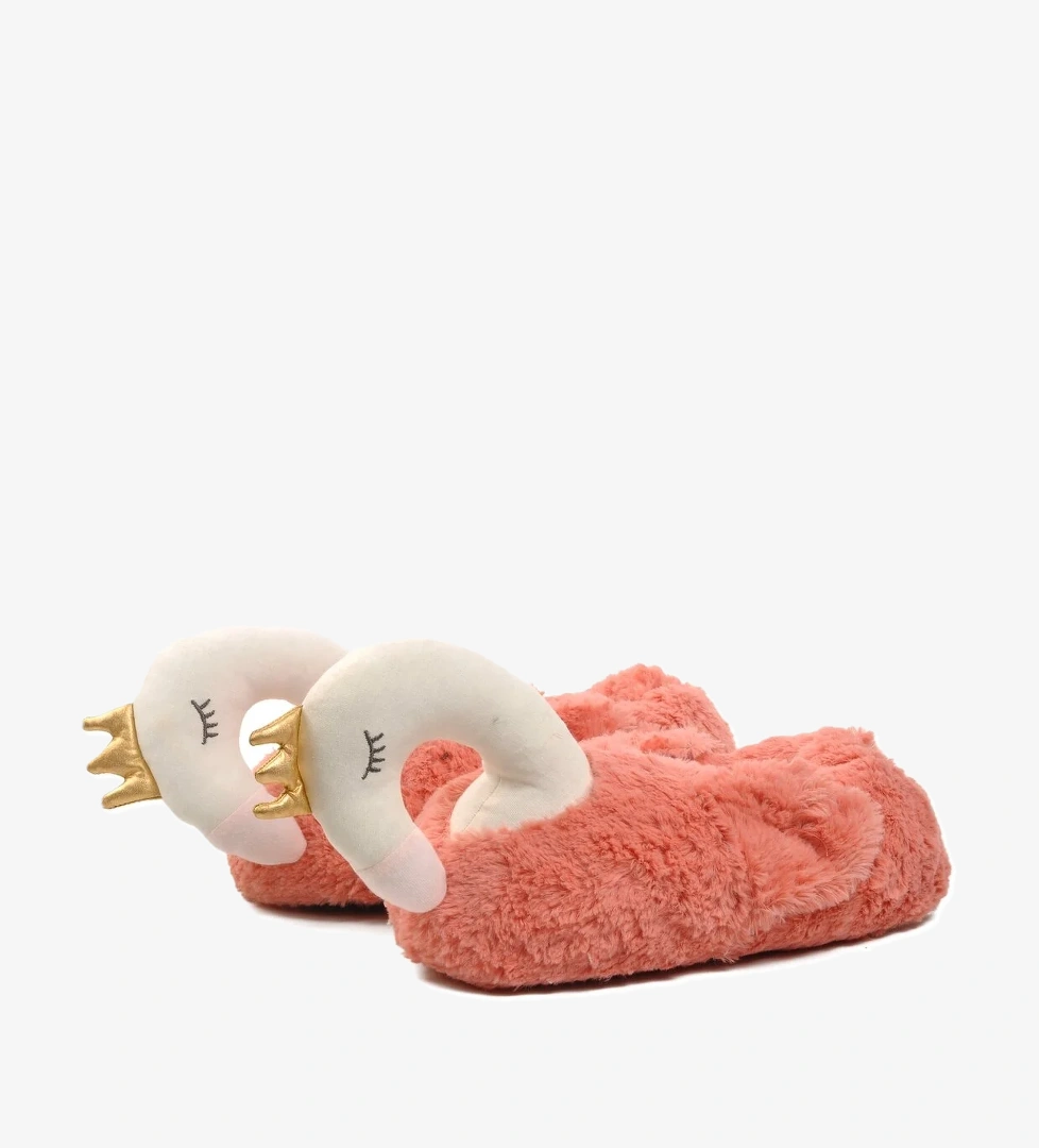 Aspor Fuşya Kadın Panduf Kuğulu - Görsel 1