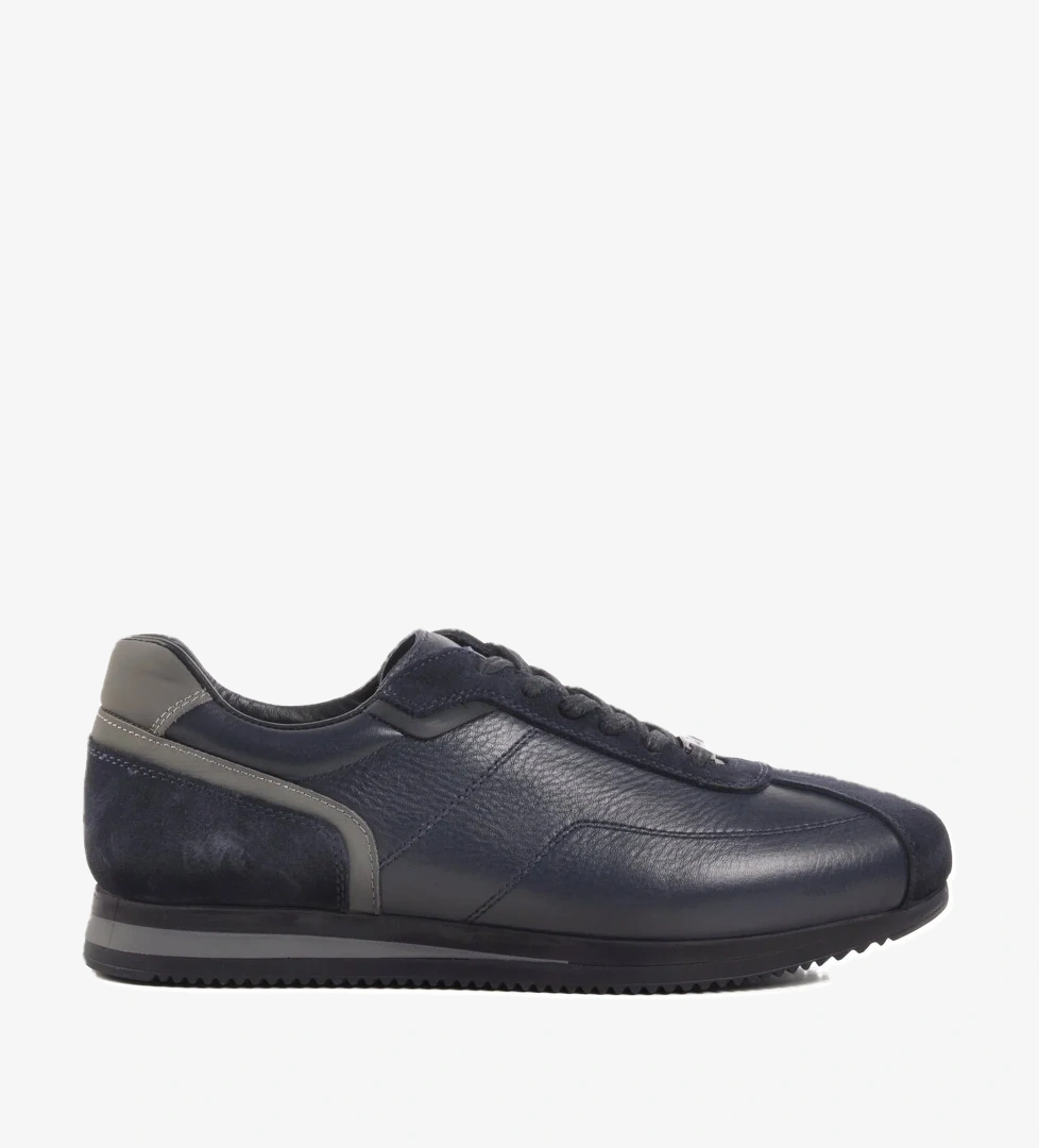 Lacivert Nubuk Hakiki Deri Erkek Casual Ayakkabı 5Y0894-7811 M