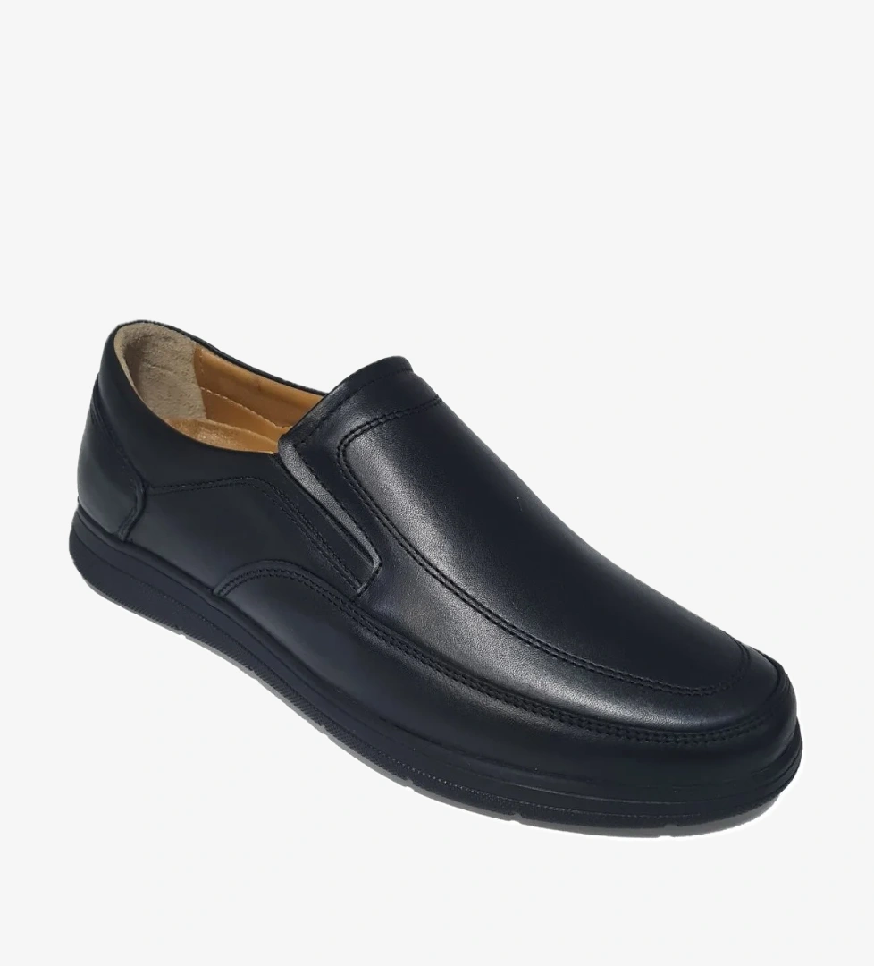 Bağcıksız Hakiki Deri Dikişli Model Erkek Günlük Konfor Ayakkabı AY-970-Y