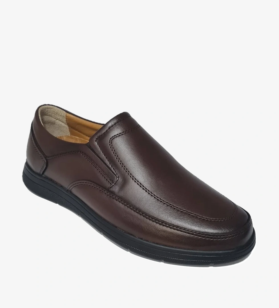 Akyüz Bağcıksız Hakiki Deri Dikişli Model Erkek Günlük Konfor Ayakkabı Ay-970-y model görseli