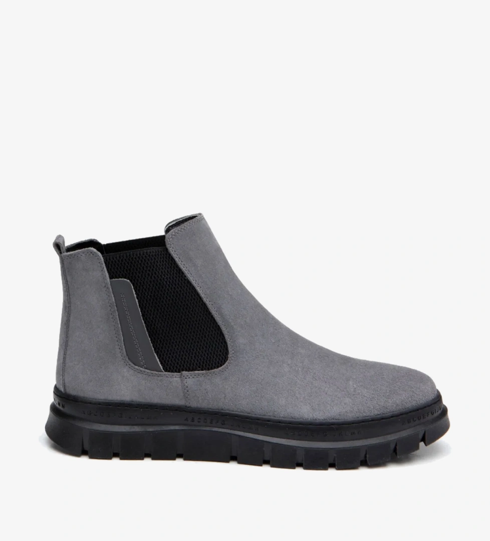 Erkek Süet Deri Gri Chealse Bot - Görsel 1