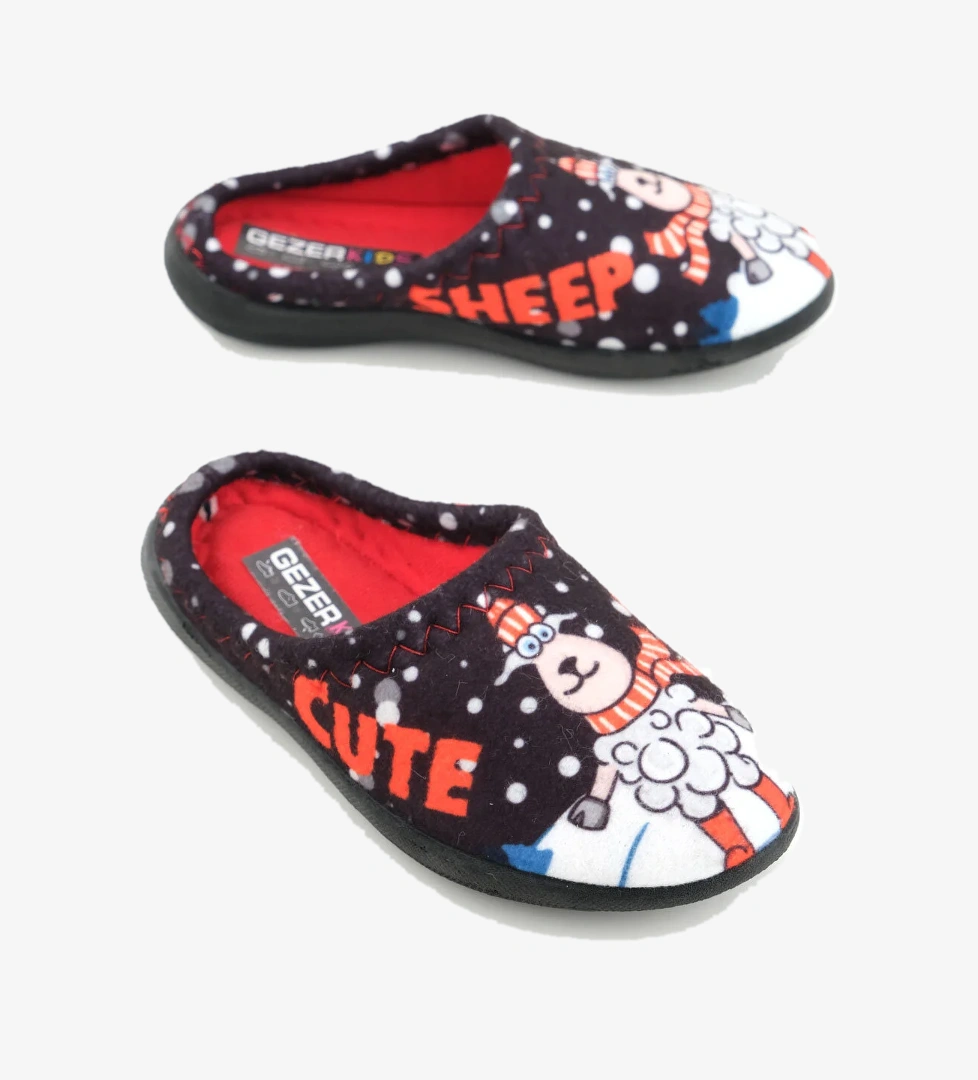 Erkek Çocuk Kışlık Rahat Taban Ev Bahçe Gondol Terlik - Görsel 1