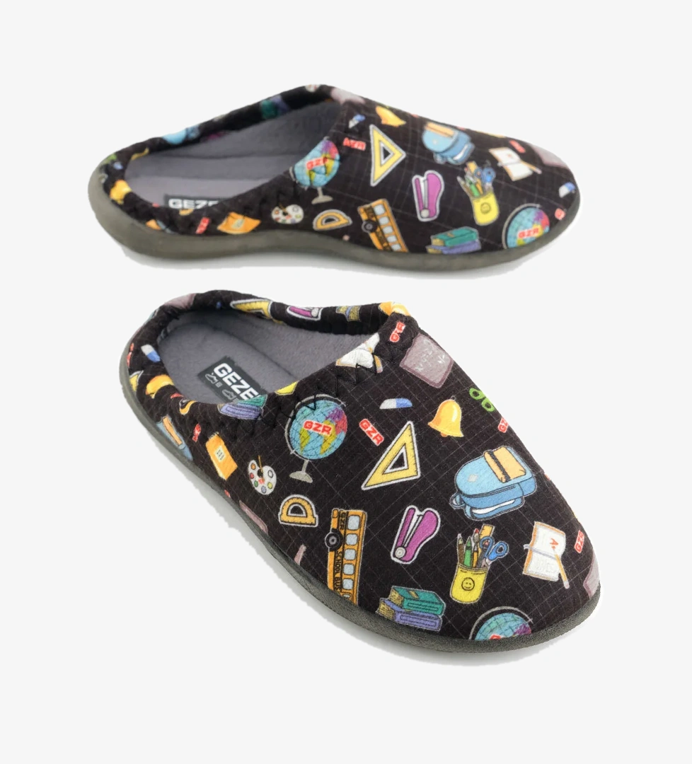 Erkek Çocuk Kışlık Rahat Taban Ev Bahçe Gondol Terlik - Görsel 1