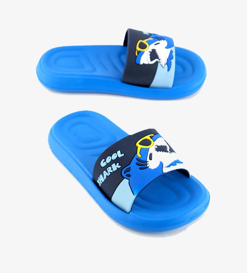 Gezer Gezer Mavi Yazlık Erkek Çocuk Eva Banyo Havuz Plaj Terlik Flo'da! Mavi - 1. görsel