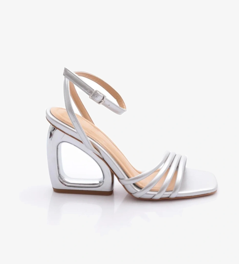 2437 Kadin Bilekten Bağlamali Topuklu Abiye Ayakkabi