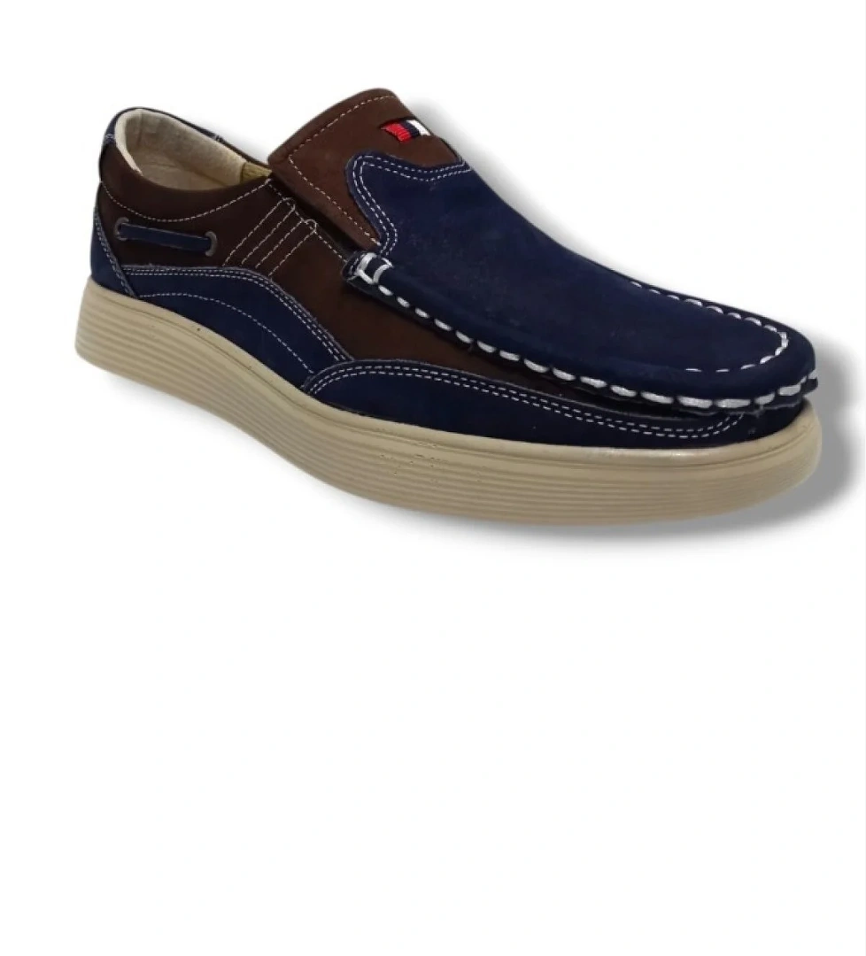 Master 1711-25 Hakiki Nubuk Deri Casual Erkek Ayakkabı Lacivert Kahve Buz model görseli