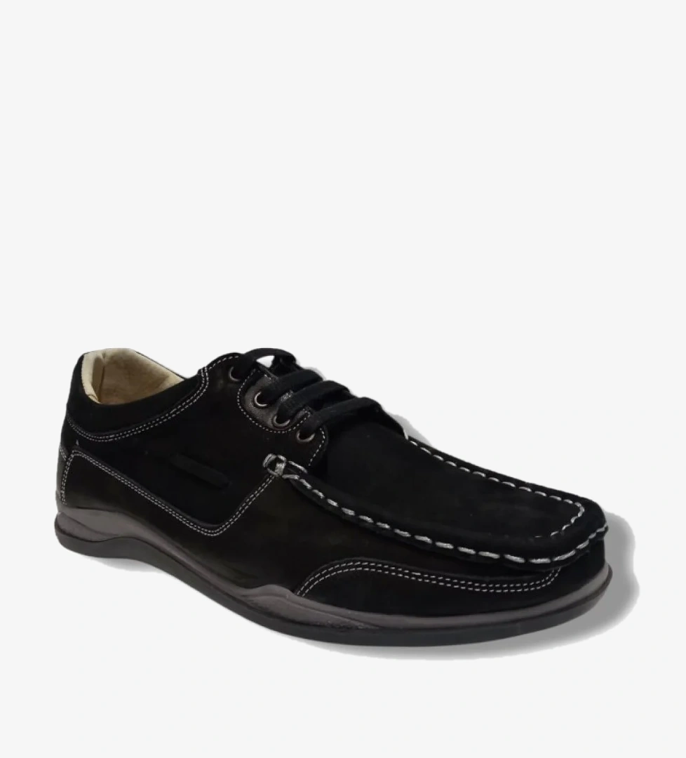 Master 1712-25 Hakiki Nubuk Deri Casual Erkek Ayakkabı Siyah model görseli