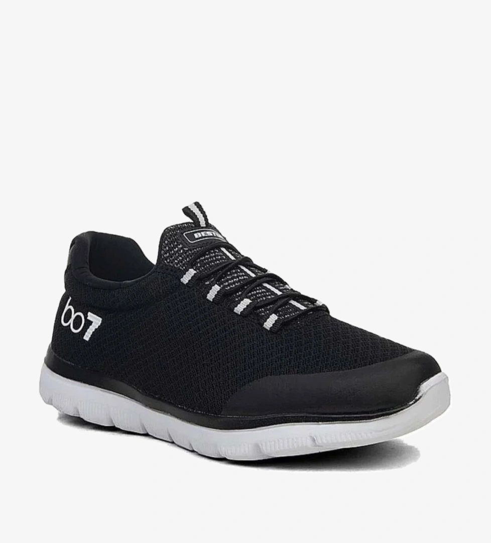 Bestof Best Of 085-25 Triko Slip On Anatomik Erkek Sneaker Siyah Beyaz model görseli