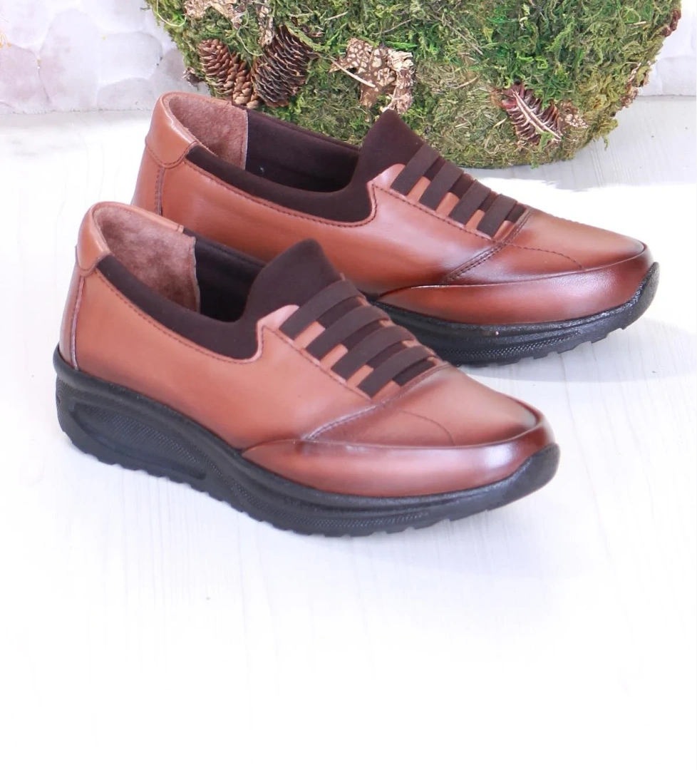 4282 Yumuşak Hafif Rahat Hakiki Deri Kadın Ayakkabı - Görsel 1