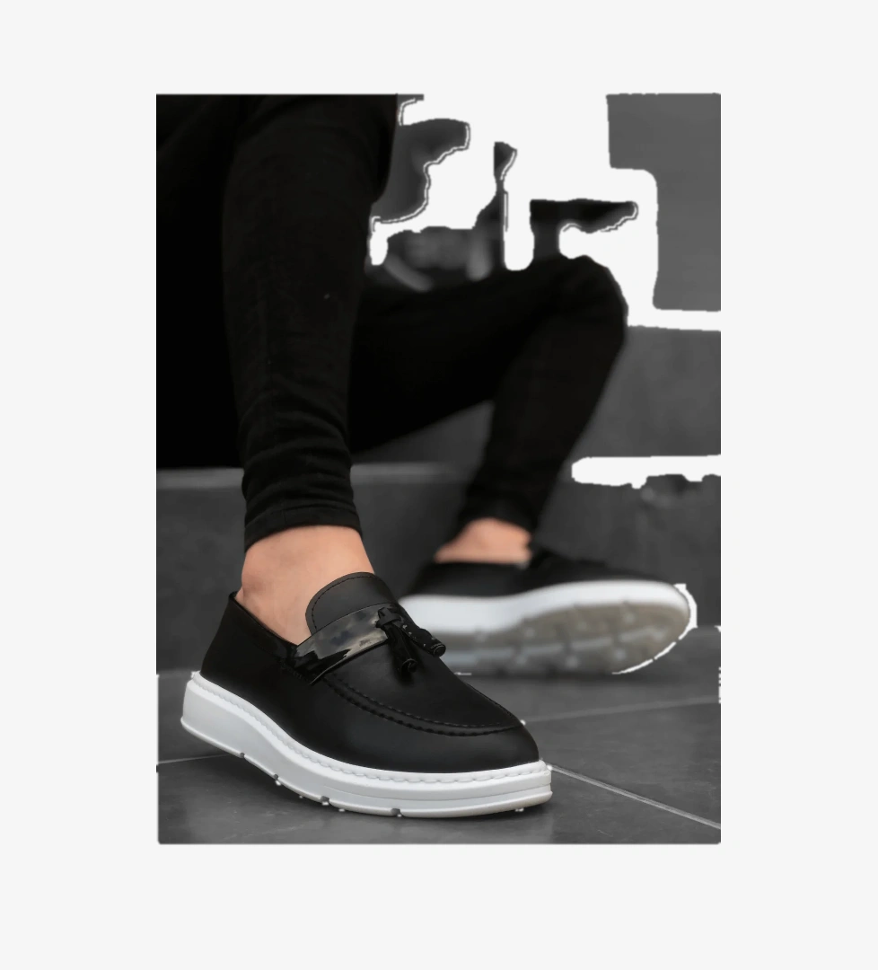 Pabucmarketi Çok Renkli Pabucmarketi Bağcıksız Püsküllü Erkek Ayakkabı TABAN)