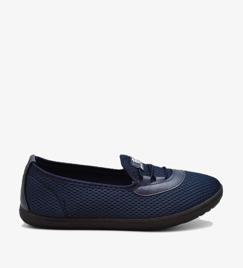 0085 Esnek Rahat Taban Yazlık Kadın Spor Ayakkabı Bağcıksız Babet - Görsel 1