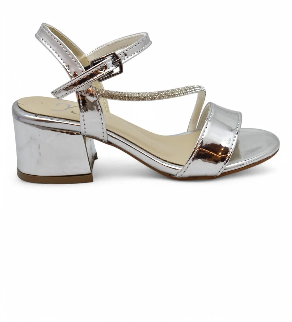 387 Abiye Kız Çocuk Topuklu Ayakkabı Kız Çocuk Nişan Abiye Ayakkabı Açık Çocuk Sandalet