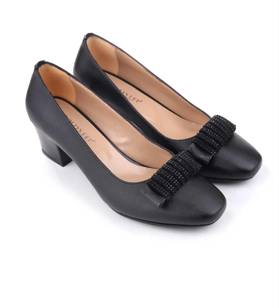 Gold Step 8690 Kadın Fiyonk Taş Detaylı 5 Cm Topuklu Günlük Ayakkabı - Görsel 1