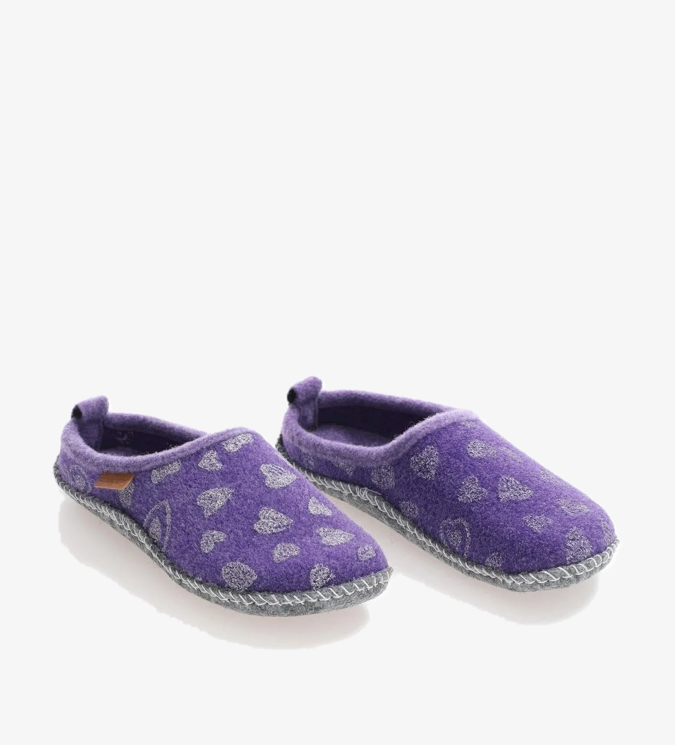 12940 Kadın Keçe Kumaş Sessiz Taban Ev-Halı Terliği - Görsel 1