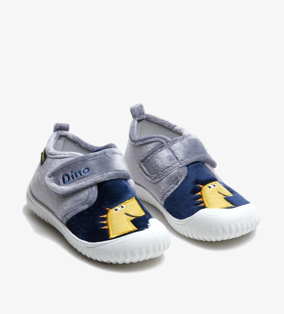 Kışlık Cırtlı Erkek Çocuk Bebek Günlük Okul Kreş Panduf Ayakkabı - Görsel 1