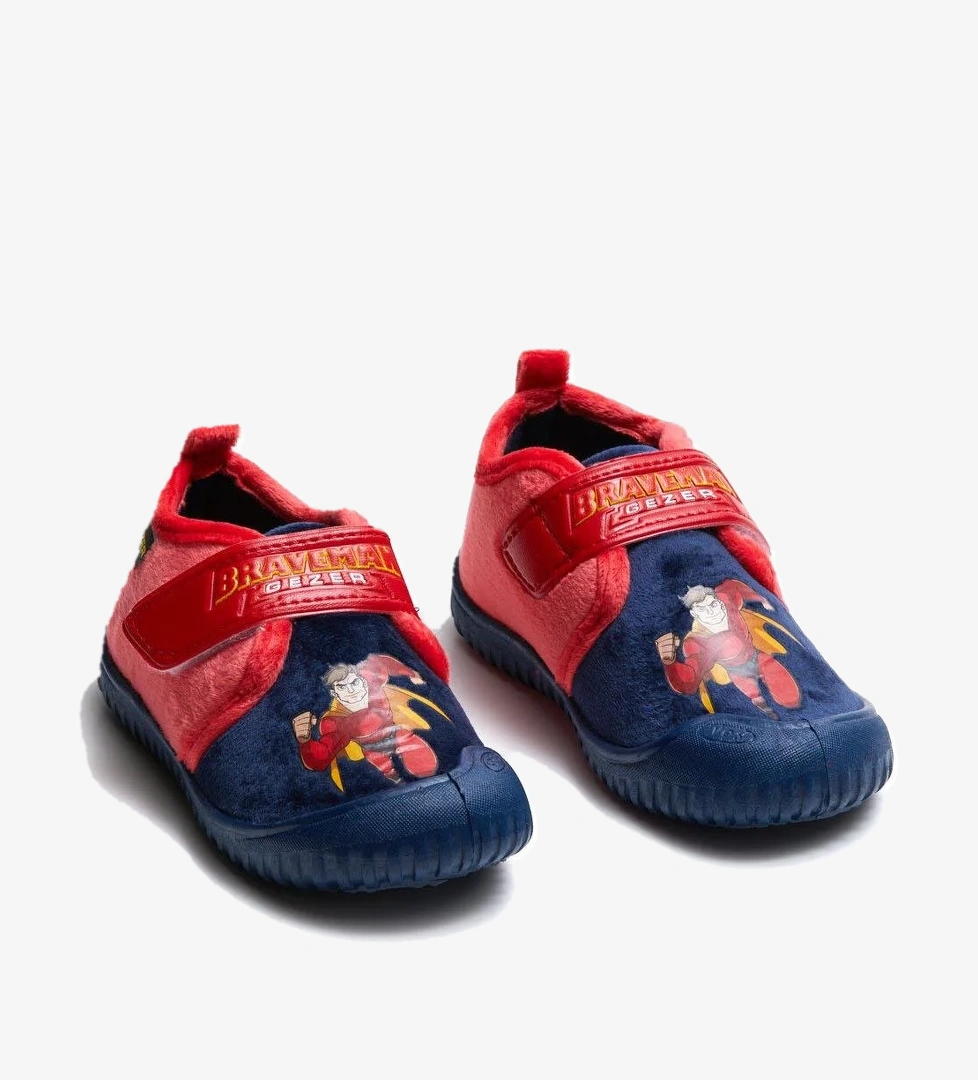 Kışlık Braveman Baskılı Rahat Cırtlı Erkek Bebek Çocuk Panduf