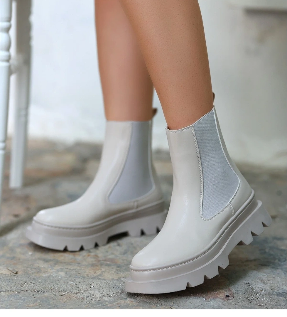 Kadın Bej Chelsea Bot - Görsel 1