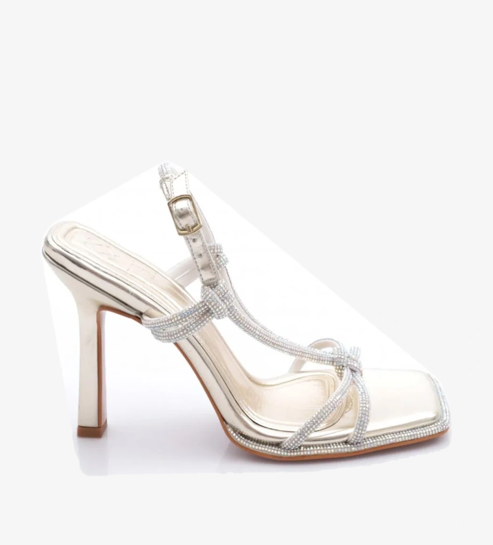 Dgn 2033 Kadin Taş İp Detayli Topuklu Ayakkabi model görseli