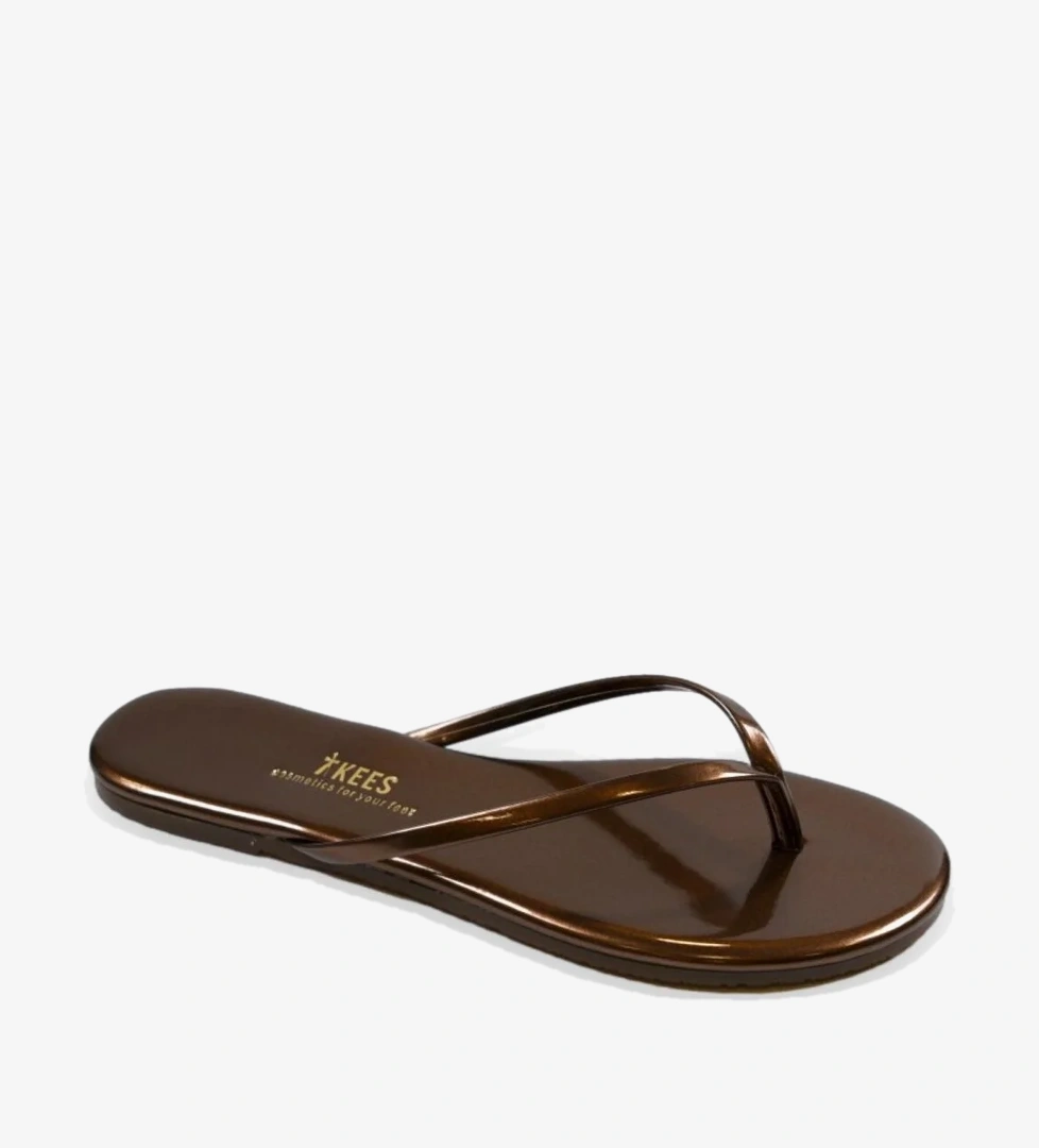 Tkees Tk-2011 Klasik Parmak Arası Bronz Kadın Terlik