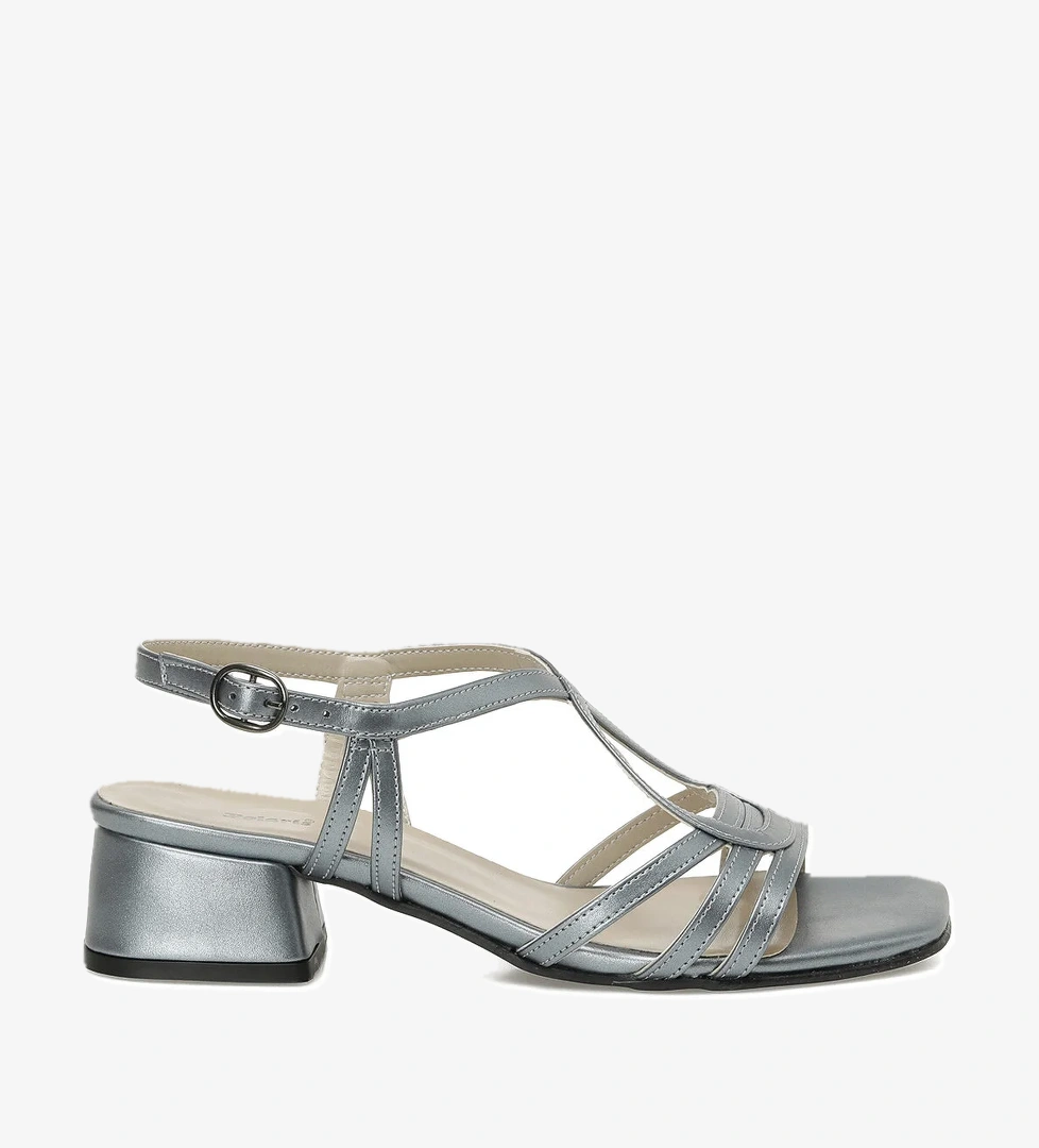 Polaris 325077.Z 5FX Mavi Kadın Topuklu Sandalet - Görsel 1