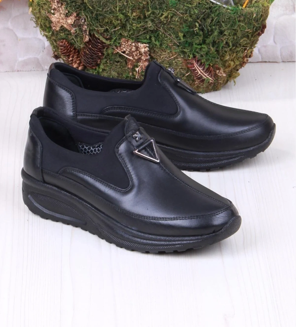 4280 Yumuşak Hafif Rahat Hakiki Deri Kadın Ayakkabı - Görsel 1