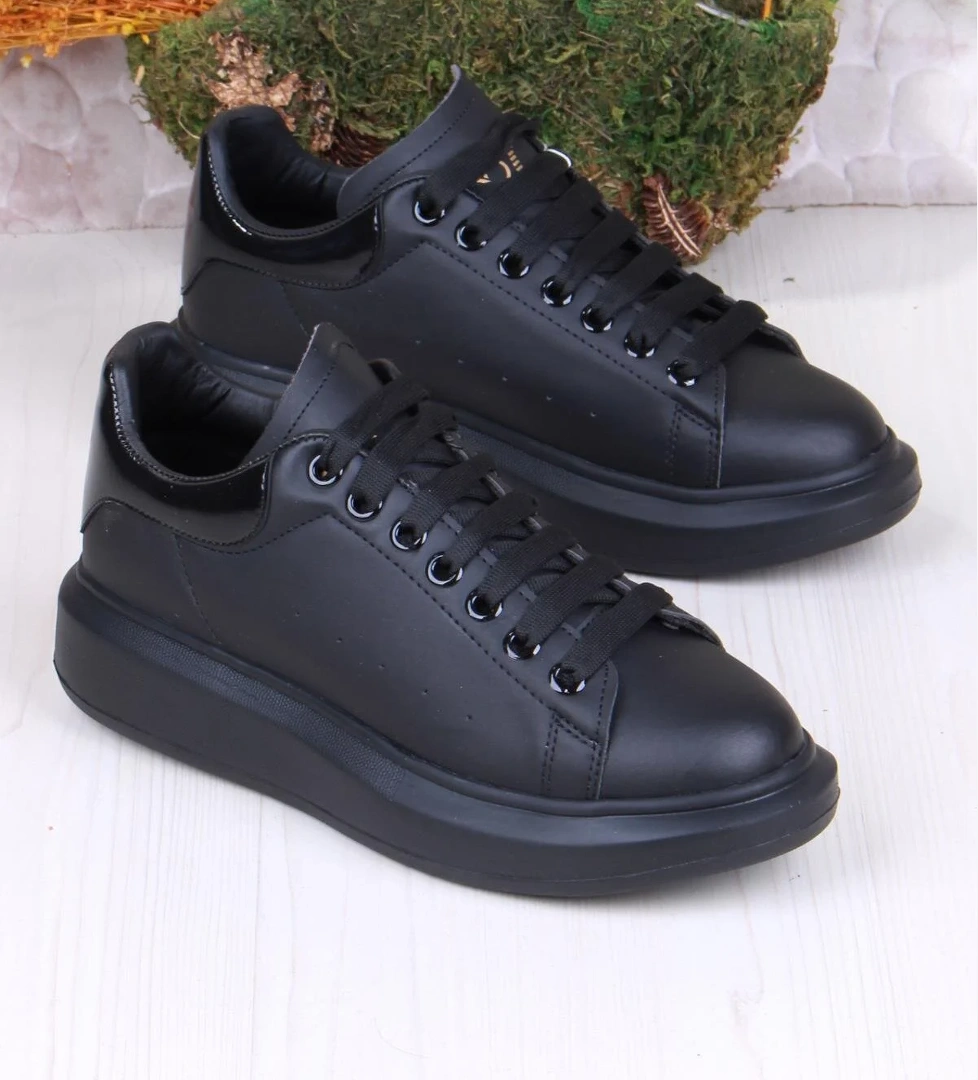 Fort Fort B-150 Siyah Rahat Kalın Taban Sneaker Erkek Spor Ayakkabı | Flo Siyah - 1. görsel