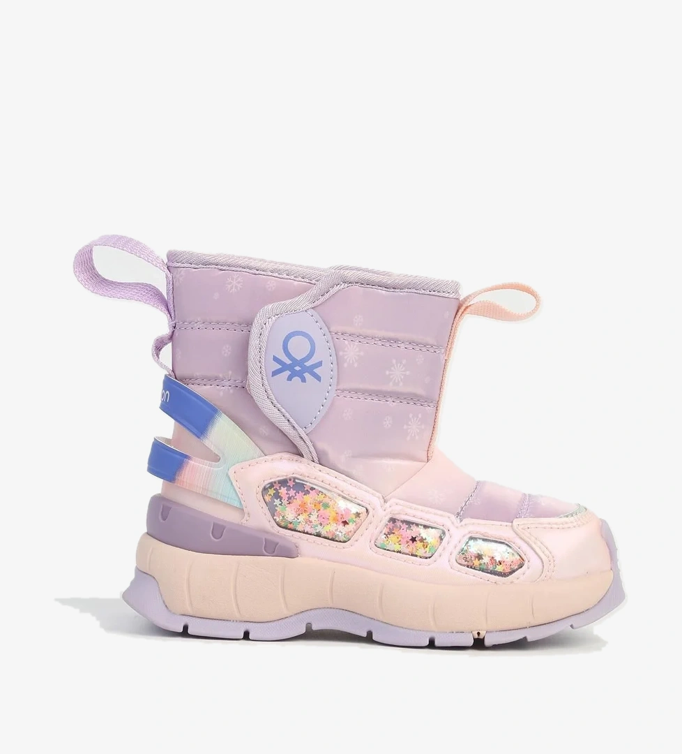 11079 İthal Memory Foam Kürklü Cırtlı Kız Çocuk Bot