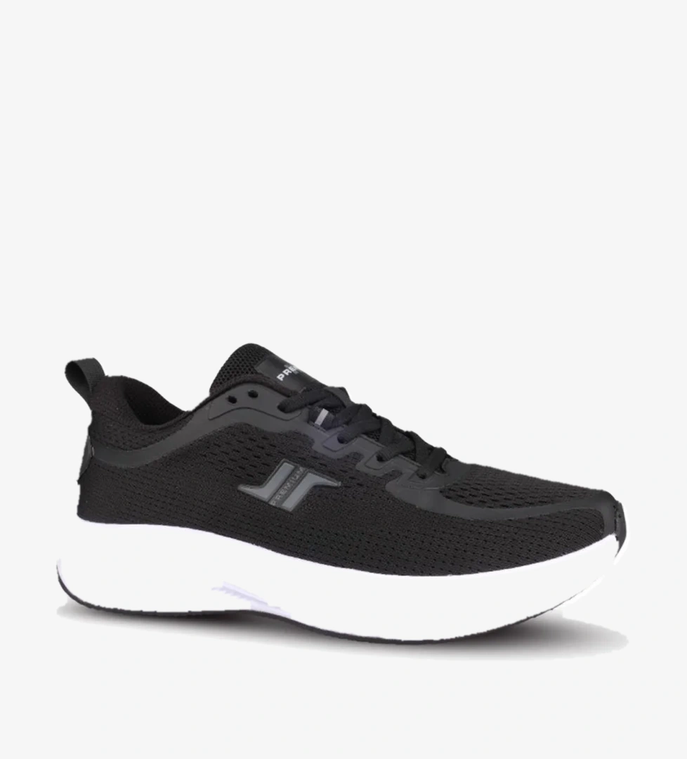 Erkek Günlük Ayakkabı - Siyah-Beyaz, Tekstil