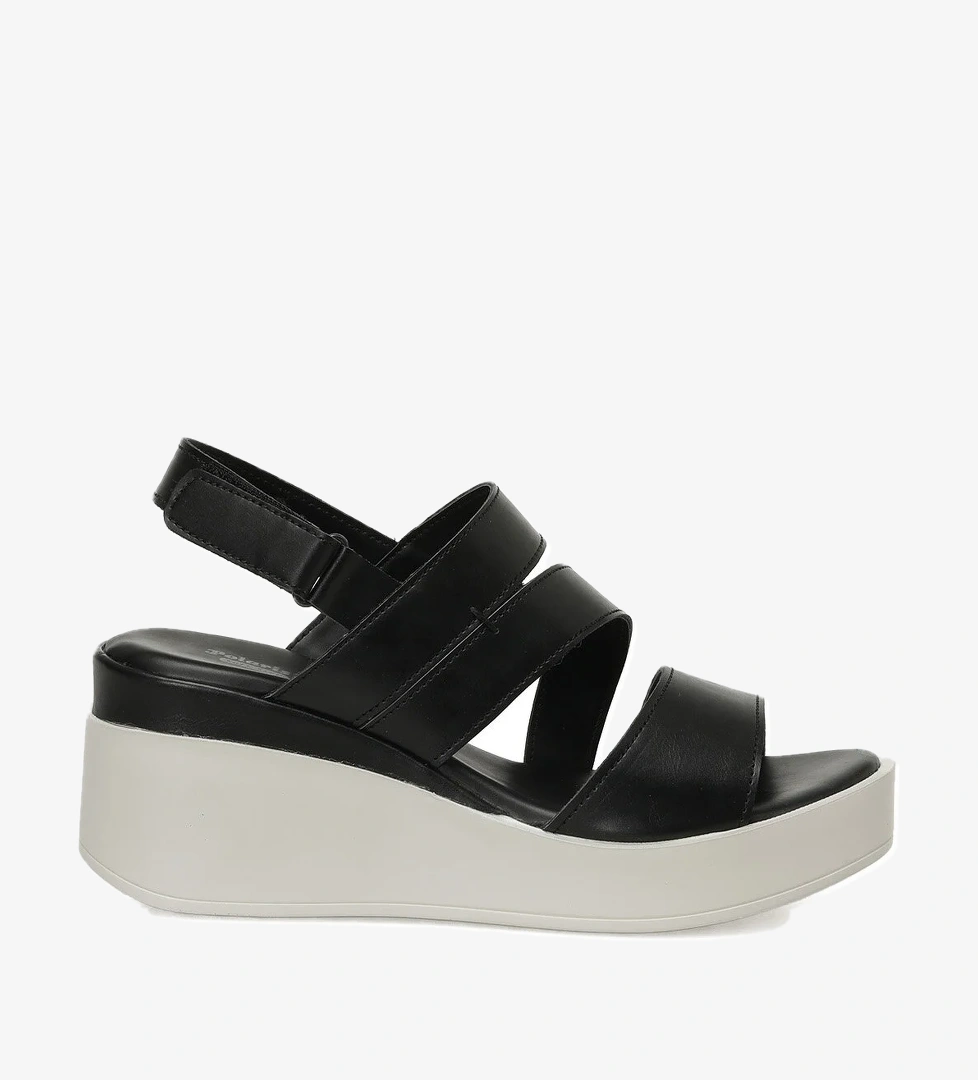 325611.Z 5FX Siyah Kadın Dolgu Topuk Sandalet - Görsel 1