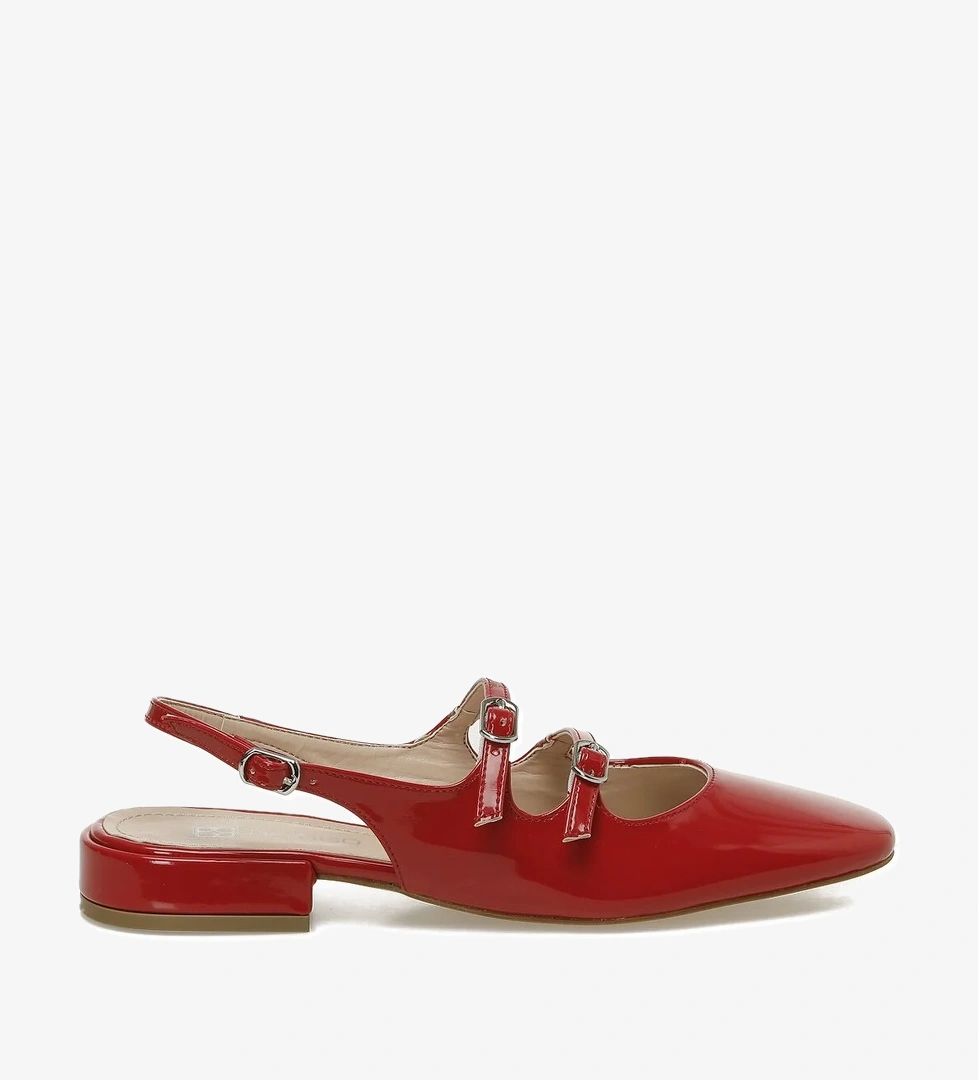 25S-422 5FX Kırmızı Kadın Babet - Görsel 1