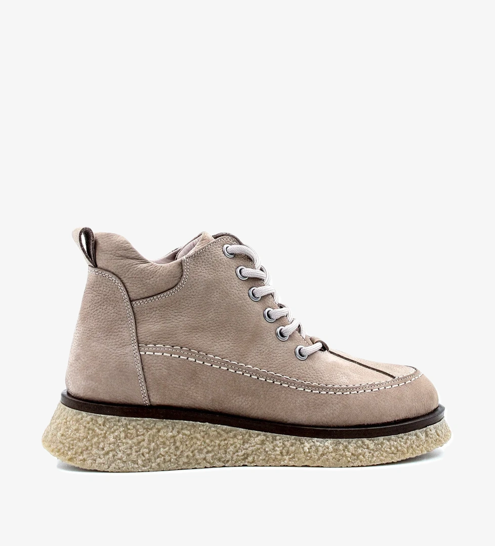 Hakiki Deri Kürklü Kadın Kalın Topuklu Bot 217KZA671-42 - Görsel 1