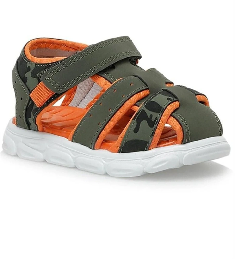 Rakerplus Haki Yeşil Kamuflaj Desenli Çocuk Sandalet model görseli