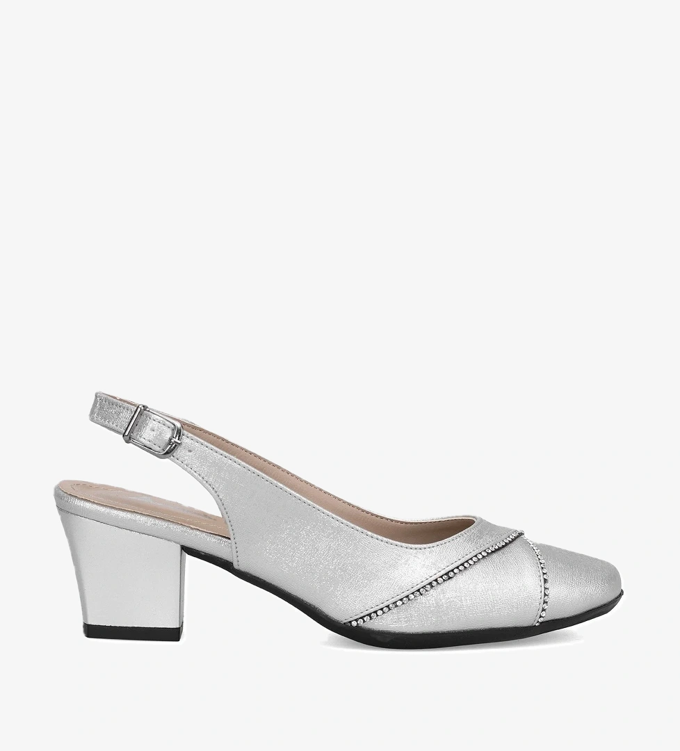 Elit MST706N Kadın Klasik Topuklu ayakkabı Gümüş