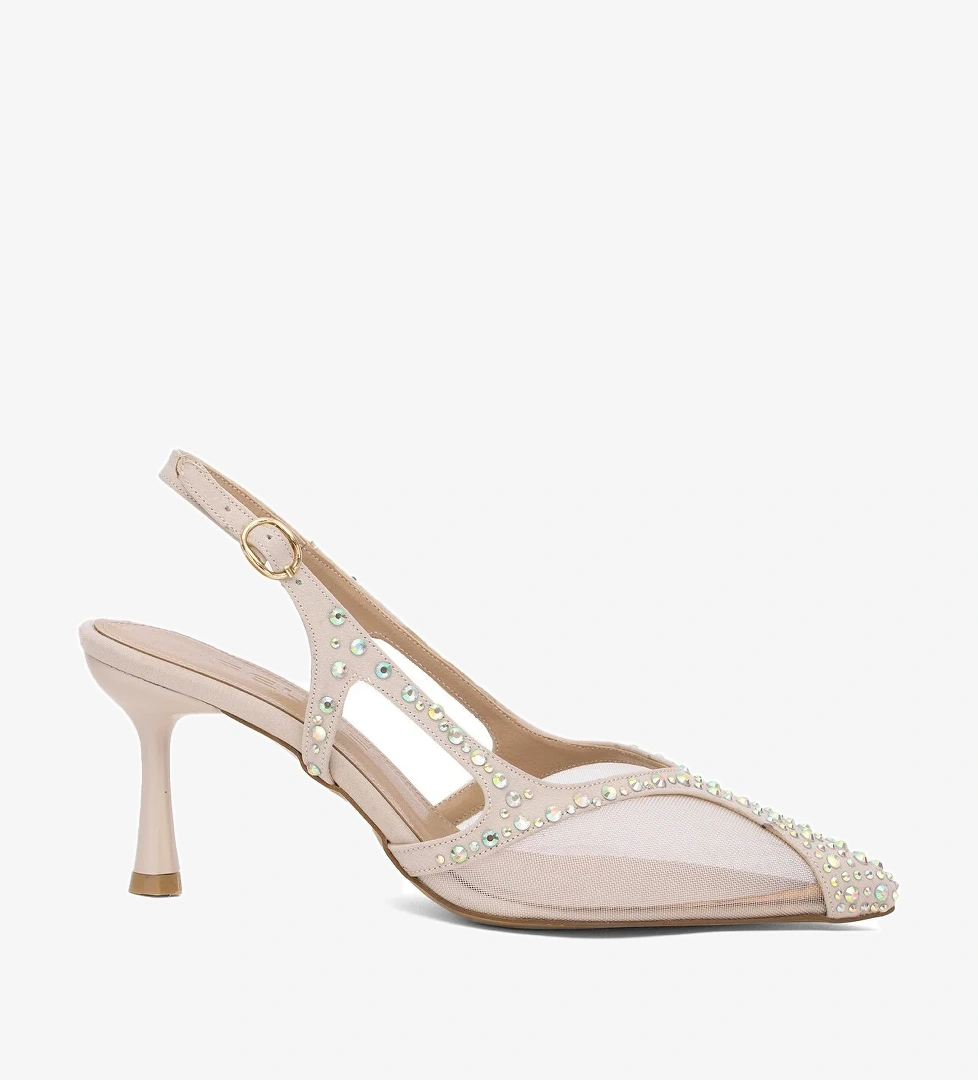 Ayakkabı Fuarı Elit Fls129-1315t Kadın Klasik Topuklu Ayakkabı Siyah Ten model görseli