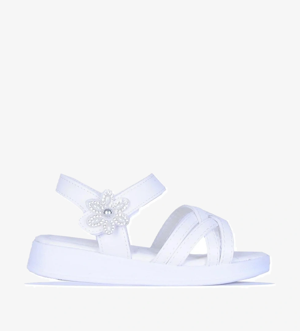 Skuaıter 7180 Cansu Beyaz Kız Çocuk Sandalet - Görsel 1
