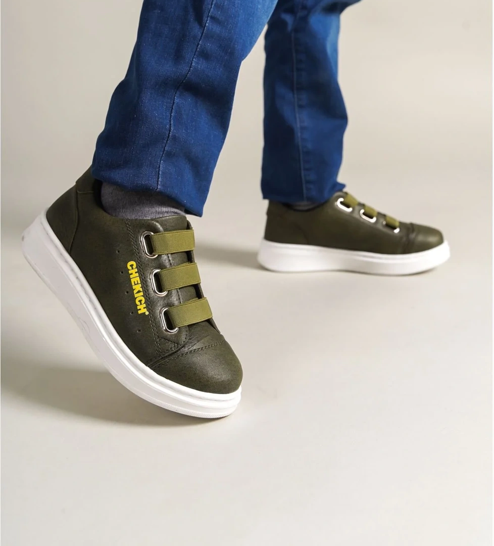 Lastikli Erkek Çocuk Günlük Yürüyüş Ayakkabısı Haki