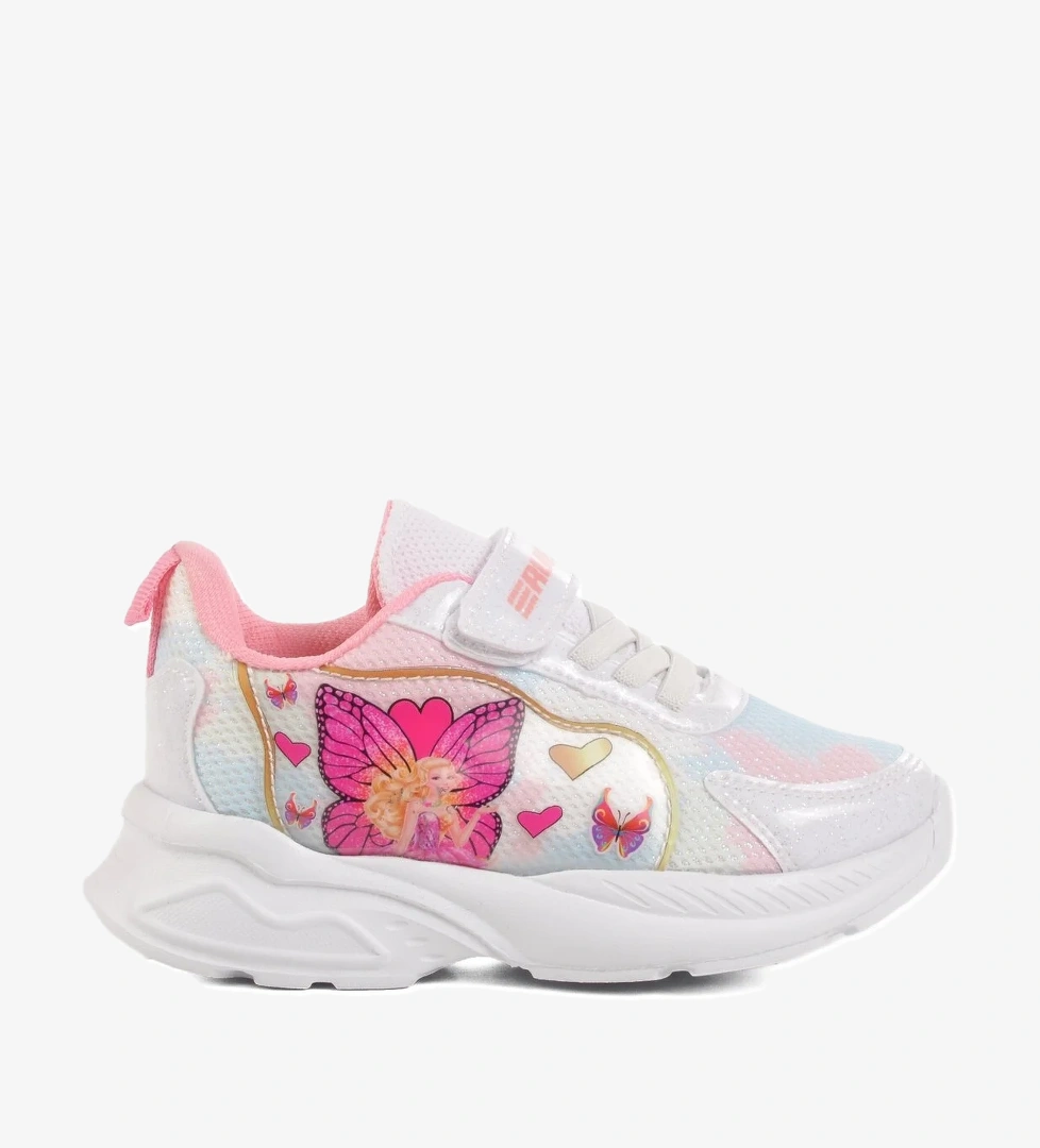 A Spor Aspor Beyaz Lila Pembe Fileli Cırtlı Kız Çocuk Spor Ayakkabı model görseli