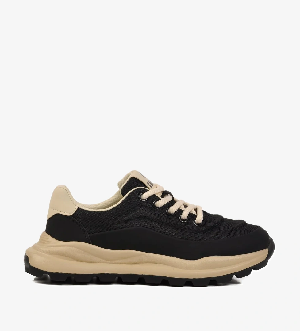 Gamelu Bej Siyah Memory Foam Erkek Spor Ayakkabı model görseli