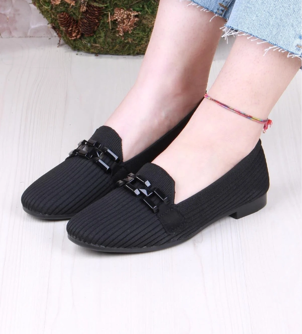 9537 Fashion Tokalı Kadın Babet - Görsel 1